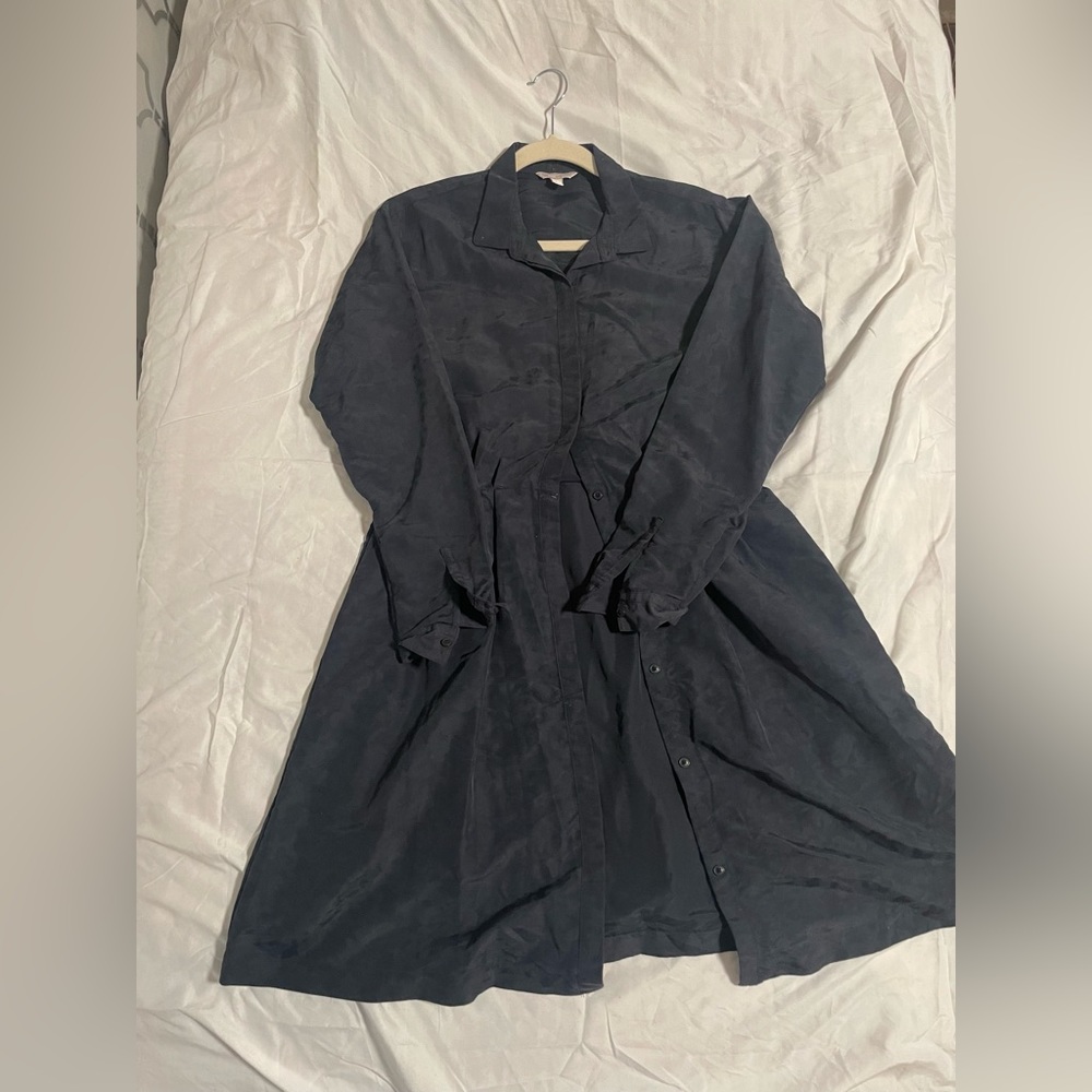 gap navy blue long sleeve dress